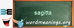 WordMeaning blackboard for sagitta